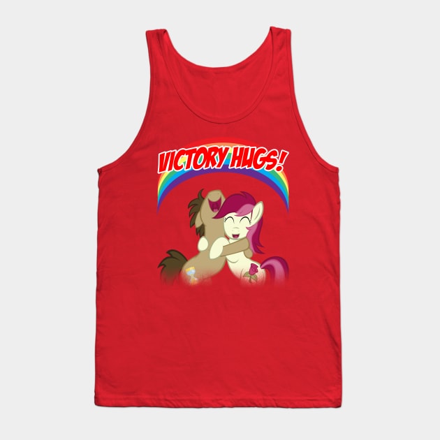 Victory Hugs! Doctor Whooves and Roseluck Tank Top by NoveltyStylus